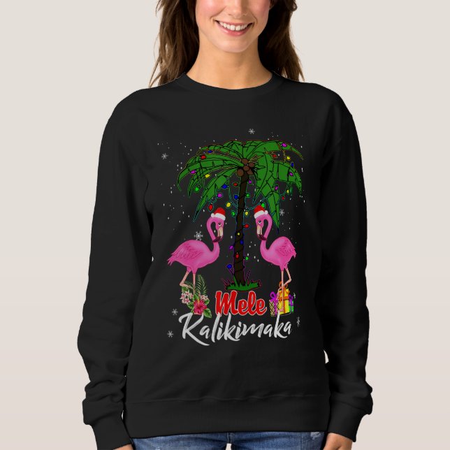 Moletom Mele Kalikimaka Tropical Hawaiai Flamin (Frente)