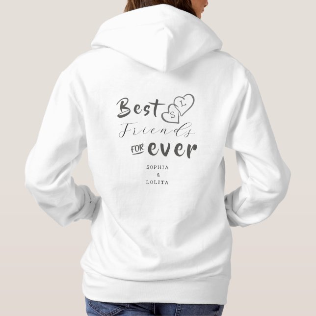 Moletom Melhor Amigos para Hoodie Personalizada - Adiciona (Verso)