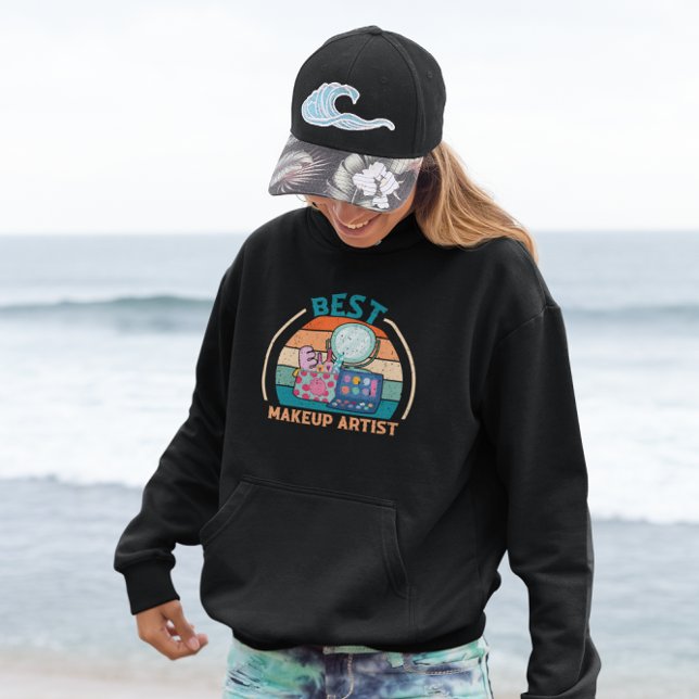 Moletom Melhor artista de maquiagem - retrô (Criador carregado)