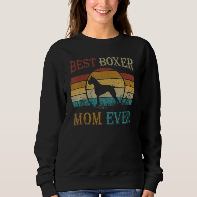 Moletom Melhor Boxer Mãe Alguma Vez Dia de as mães Cachorr (Frente)