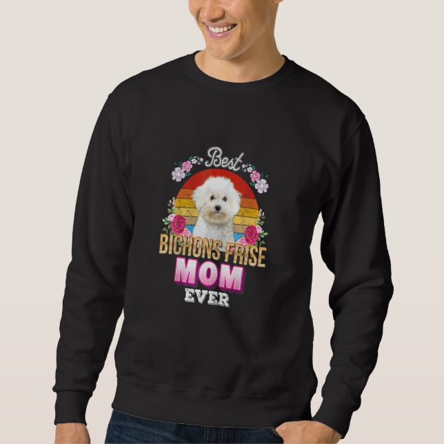 Moletom Melhor Cachorro Mãe Alguma Vez Bichons Frise Retr  (Frente)