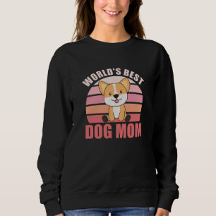 Moletom Melhor Cachorro Mãe - Cachorro Corgi Vintage Sunse
