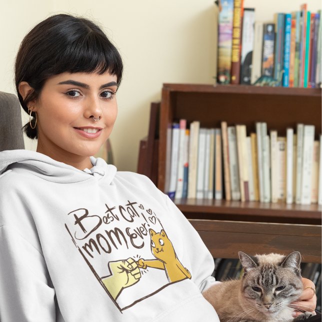 Moletom Melhor Cat Mãe Hoodie (Criador carregado)
