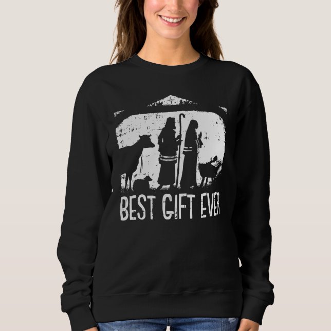 Moletom Melhor Cena de Natividade Jesus Legal de Natal Chr (Frente)