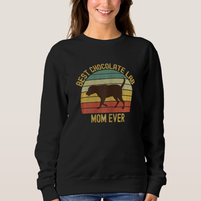 Moletom Melhor Chocolate Lab Mãe de Todos os Tempos Labrad (Frente)