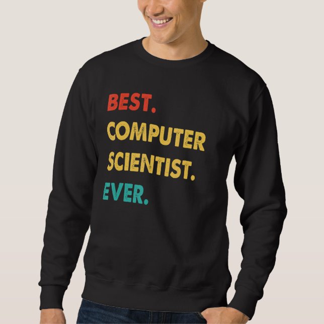 Moletom Melhor Cientista de Computação Retrô Nunca (Frente)