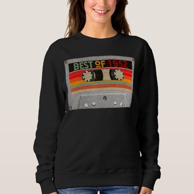 Moletom Melhor De 1952 Mixtape Cassette 70 Aniversário (Frente)