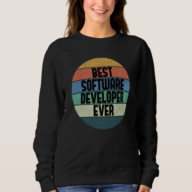 Moletom Melhor Desenvolvedor de Software de Todos os Tempo (Frente)