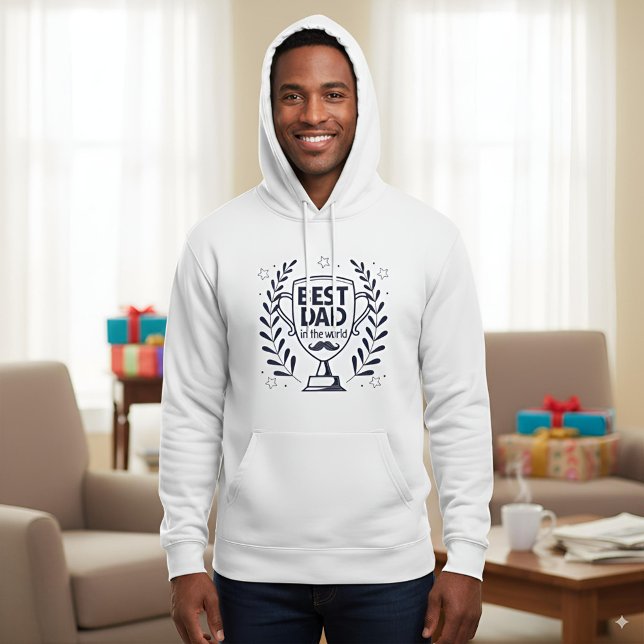 Moletom Melhor Design de troféu de Pai - Presente para o D ("Best Dad Trophy Hoodie – Cozy and Fun Father’s Day Gift for the Dad Who Deserves the Best!")