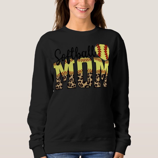Moletom Melhor Dia de as mães da Mãe de Softball (Frente)