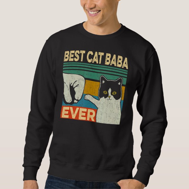 Moletom Melhor Dia de os pais De Pai Gato Baba Ever (Frente)