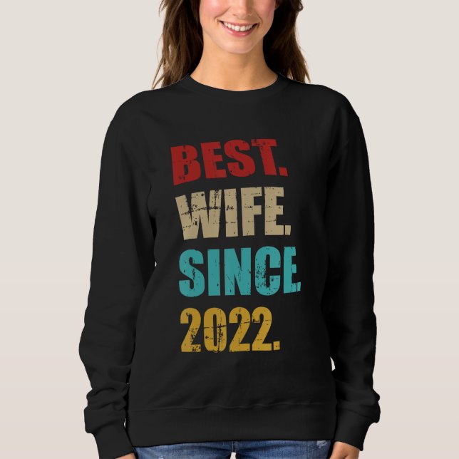 Moletom Melhor esposa desde 2022 para o terceiro aniversár (Frente)
