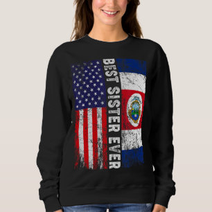 Moletom Melhor Irmã Já Dia de as mães Costa Rica Bandeira