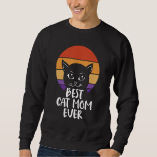 Moletom Melhor Mãe de Gato de Sempre Frase Com Gato Em Pô