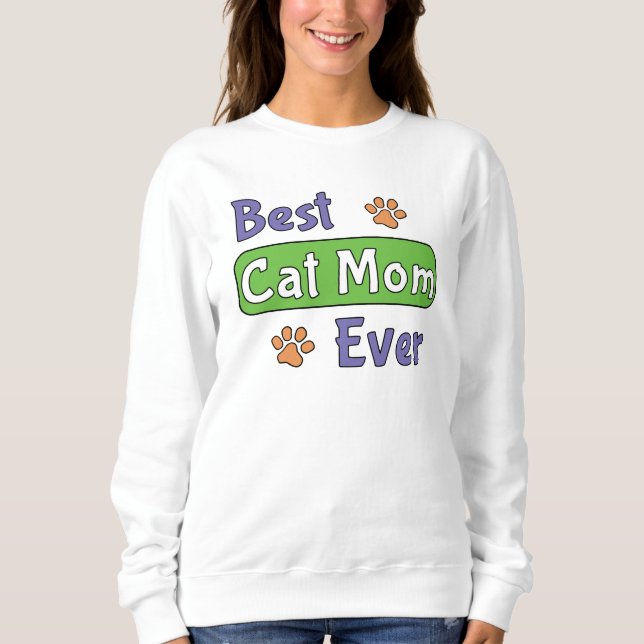 Moletom Melhor Mãe de Gato de Todos os Tempos (Frente)