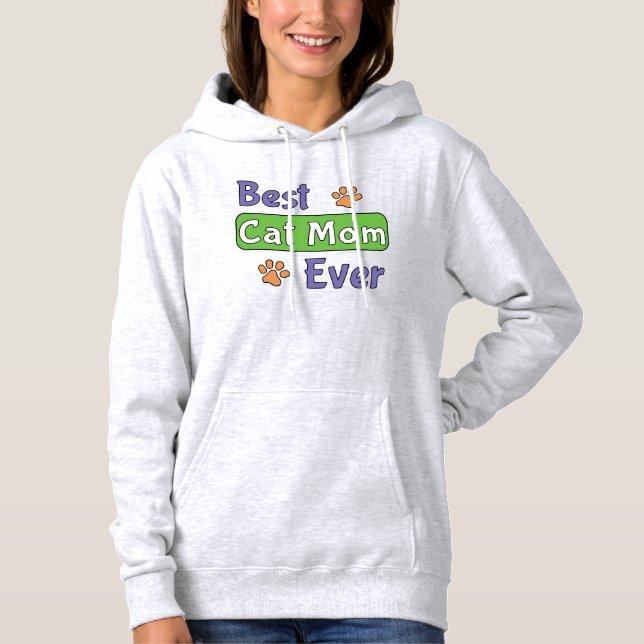 Moletom Melhor Mãe de Gato de Todos os Tempos (Frente)