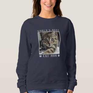 Moletom Melhor Mãe de Gato do Mundo Pegadas Brancas de Pat