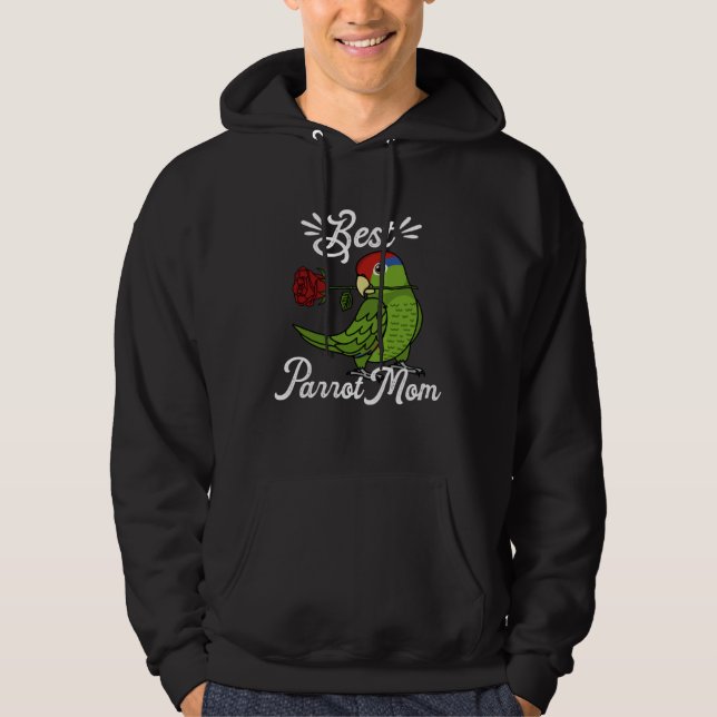 Moletom Melhor Mãe de Papagaio Eu Amazon Vermelho Mexicano (Frente)