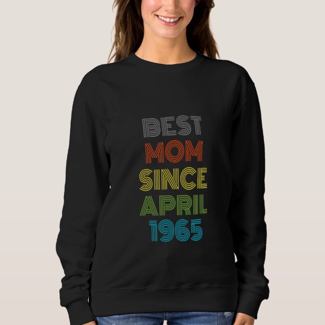 Moletom Melhor Mãe Desde Abril De 1965 Presente Legal (Frente)