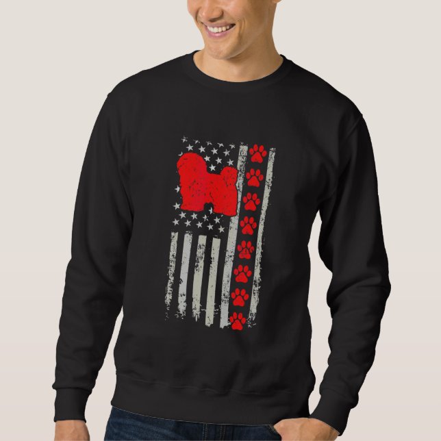 Moletom Melhor Mãe Pai Havanese Bombeiro EUA Bandeira Cach (Frente)
