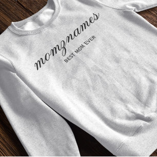 Moletom Melhor Mãe Personalizada Nome De Caligrafia