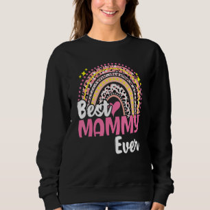 Moletom Melhor Mamãe Já Engraçada Pink Leopardo Rainbow Mã
