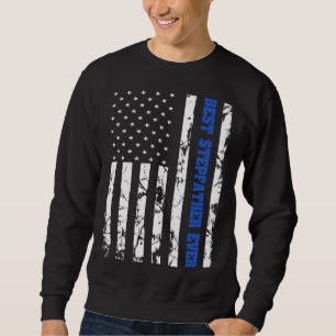 Moletom Melhor Padrasto de Todos os Tempos Bandeira Vintag