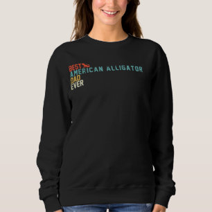 Moletom Melhor Pai De Alligador Americano Alguma Vez Retro