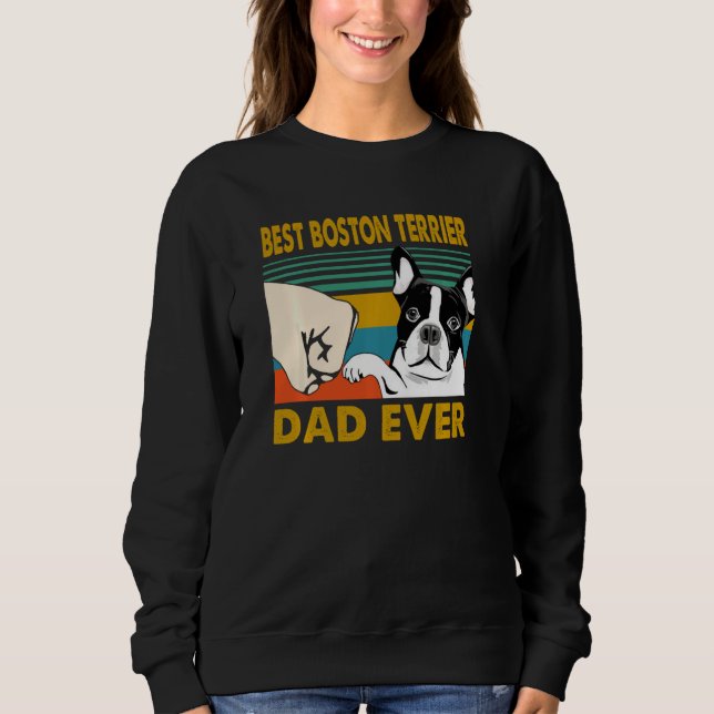 Moletom Melhor Pai De Boston Terrier Eu Amo Meu Cachorro (Frente)