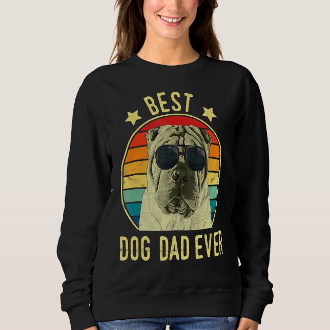 Moletom Melhor Pai de Cachorro Alguma vez Chinês Shar Pei  (Frente)