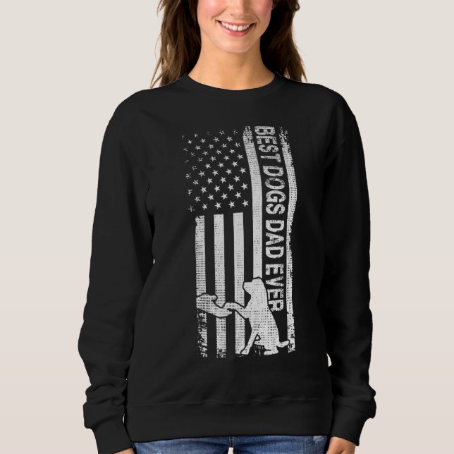 Moletom Melhor Pai De Cachorro Alguma Vez Com Bandeira Ame (Frente)