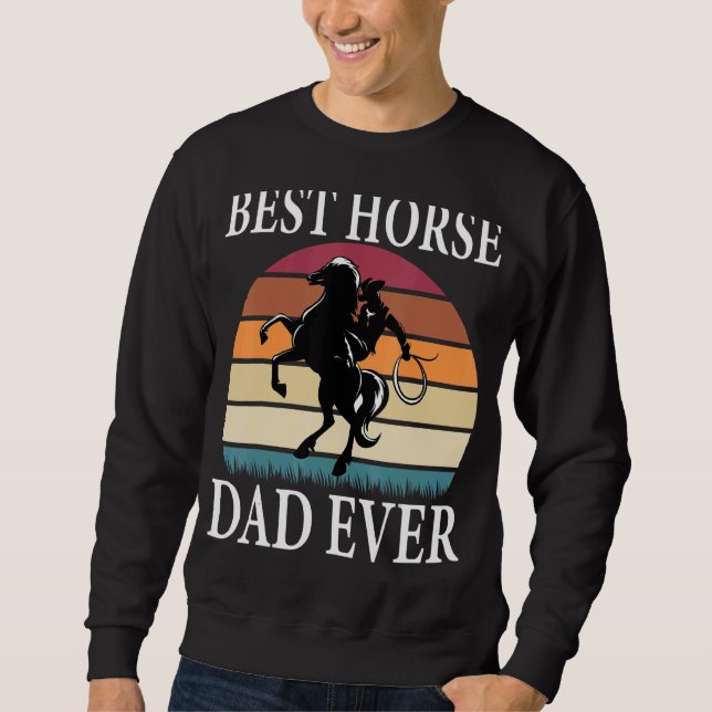 Moletom Melhor Pai de Cavalo Alguma Vez com Gráfico de Cav (Frente)