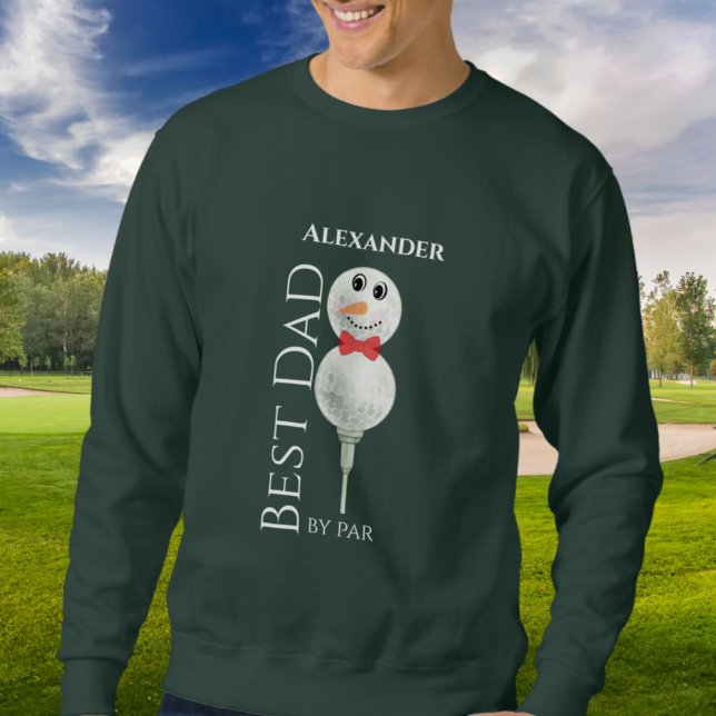Moletom Melhor Pai de Par: Golf Ball Snowman com gravata v (Criador carregado)