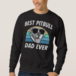 Moletom Melhor Pai de Pitbull Touro Engraçado Touro Retro