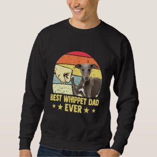 Moletom Melhor Pai De Whippet Alguma Vez Retro Vintage Dia