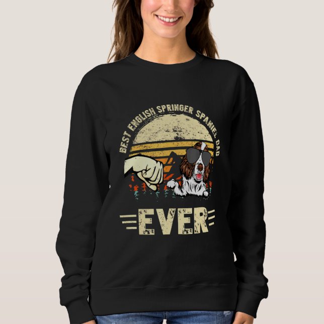 Moletom Melhor Pai Espanhol Springer Inglês Ever Sunset Re (Frente)