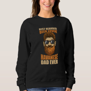 Moletom Melhor Pai Havanês Amante de Cerveja Barbudo Dia d