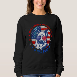 Moletom Melhor Pai Pastor Alemão Americano Bandeira dos EU