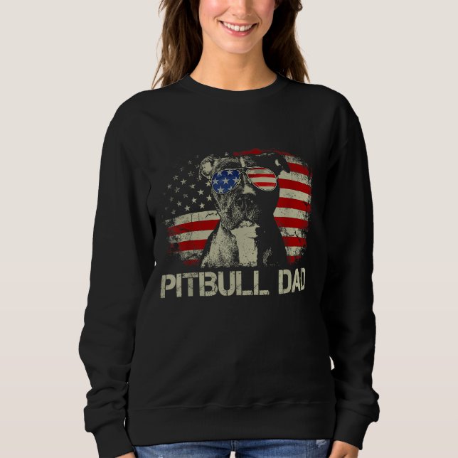 Moletom Melhor Pai Pitbull Bandeira De Todos Os Estados Un (Frente)