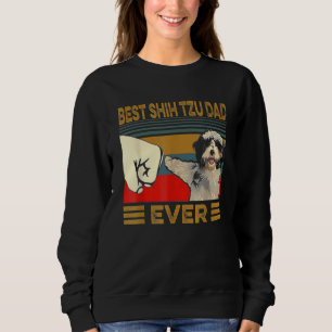 Moletom Melhor Pai Shih Tzu de Todos os Tempos Retro Vinta