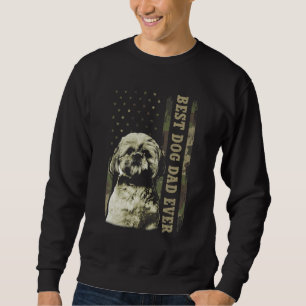 Moletom Melhor Pai Shih Tzu Nunca Pai De Bandeira American