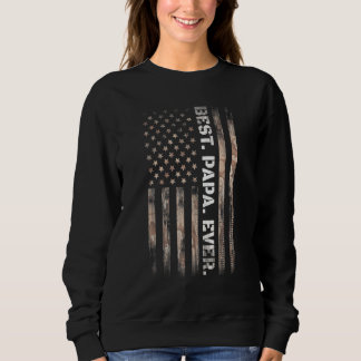 Moletom Melhor Papa Alguma Vez Vintage - Pais de Camo Flag