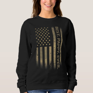 Moletom Melhor Pappy Ever American Grunge Flag do Pai