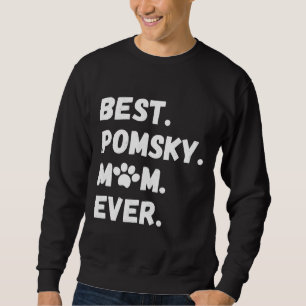 Moletom Melhor Pomsky Mãe Nunca Engraçado Pomerânia Rouco