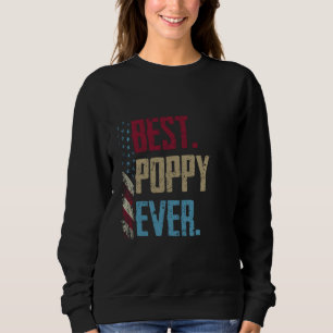 Moletom Melhor Poppy Alguma Vez Vintage Bandeira Americana