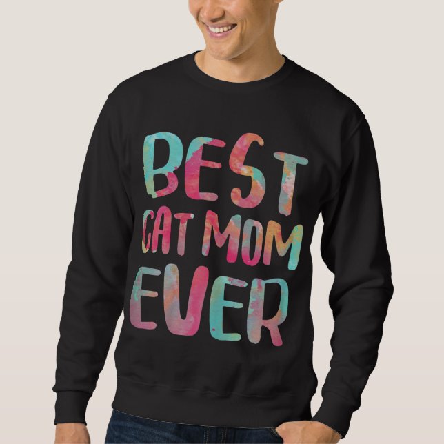 Moletom Melhor presente de Dia de as mães da Mãe de Gato (Frente)