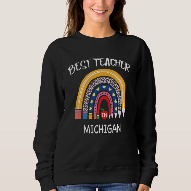 Moletom Melhor Professora Em Michigan Apreciação De Profes (Frente)
