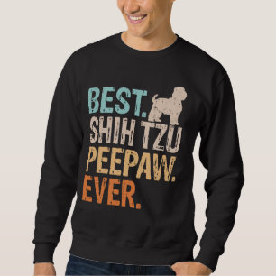 Moletom Melhor Shih Tzu Peepaw Ever Cachorro Sobre Avô Eng