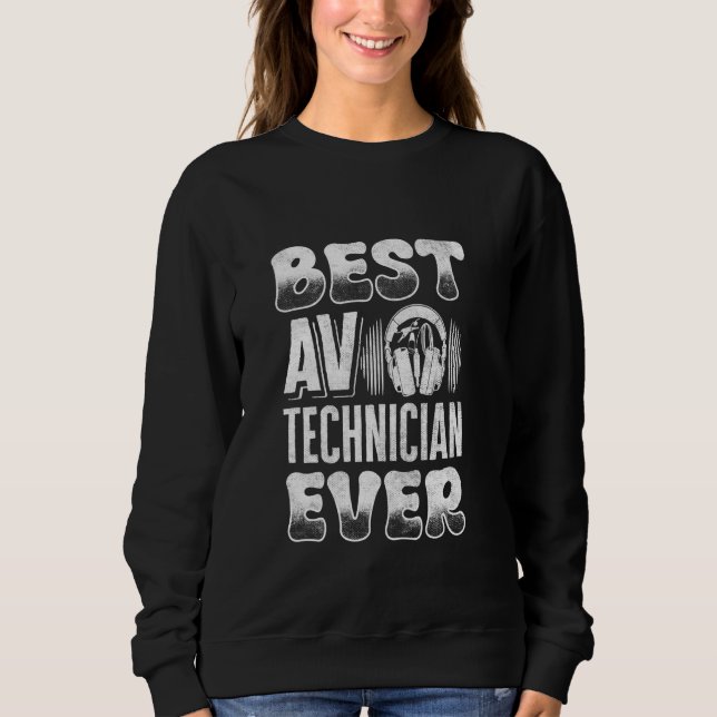 Moletom Melhor Técnico AV do Técnico Visual de Áudio (Frente)