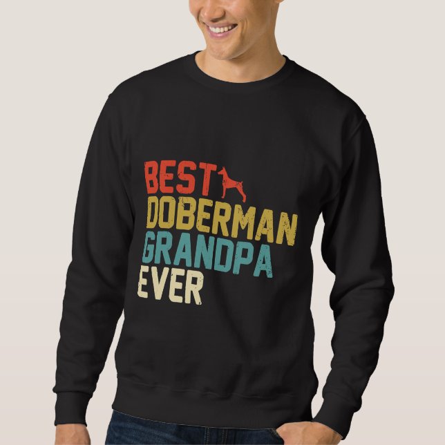 Moletom Melhor Vovô Doberman Retro (Frente)